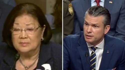 美参院激辩：希罗诺参议员质问引争议，川普政府国防部长赫格塞斯回击政治陷阱