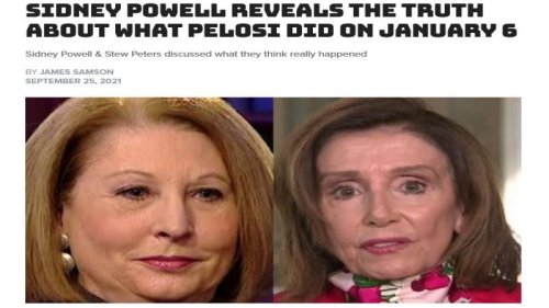 尽管被媒体公开羞辱，并多次在全世界面前被扔到公车上，律师西德尼-鲍威尔仍然决心为唐纳德-特朗普总统和我们所知的美国而战。 鲍威尔公开了众议院议长南希-佩洛西在1月6日，即国会大厦暴动当天的真实目的。